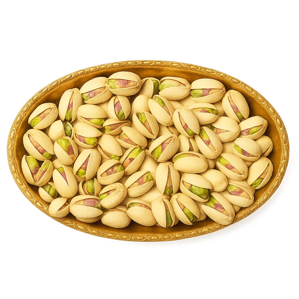 طبق فسدق دهبي Pistachios with shells - Image 1